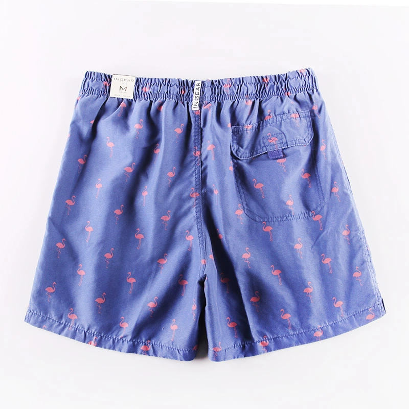 Men&prime; S Print Garment Wash Beach Shorts