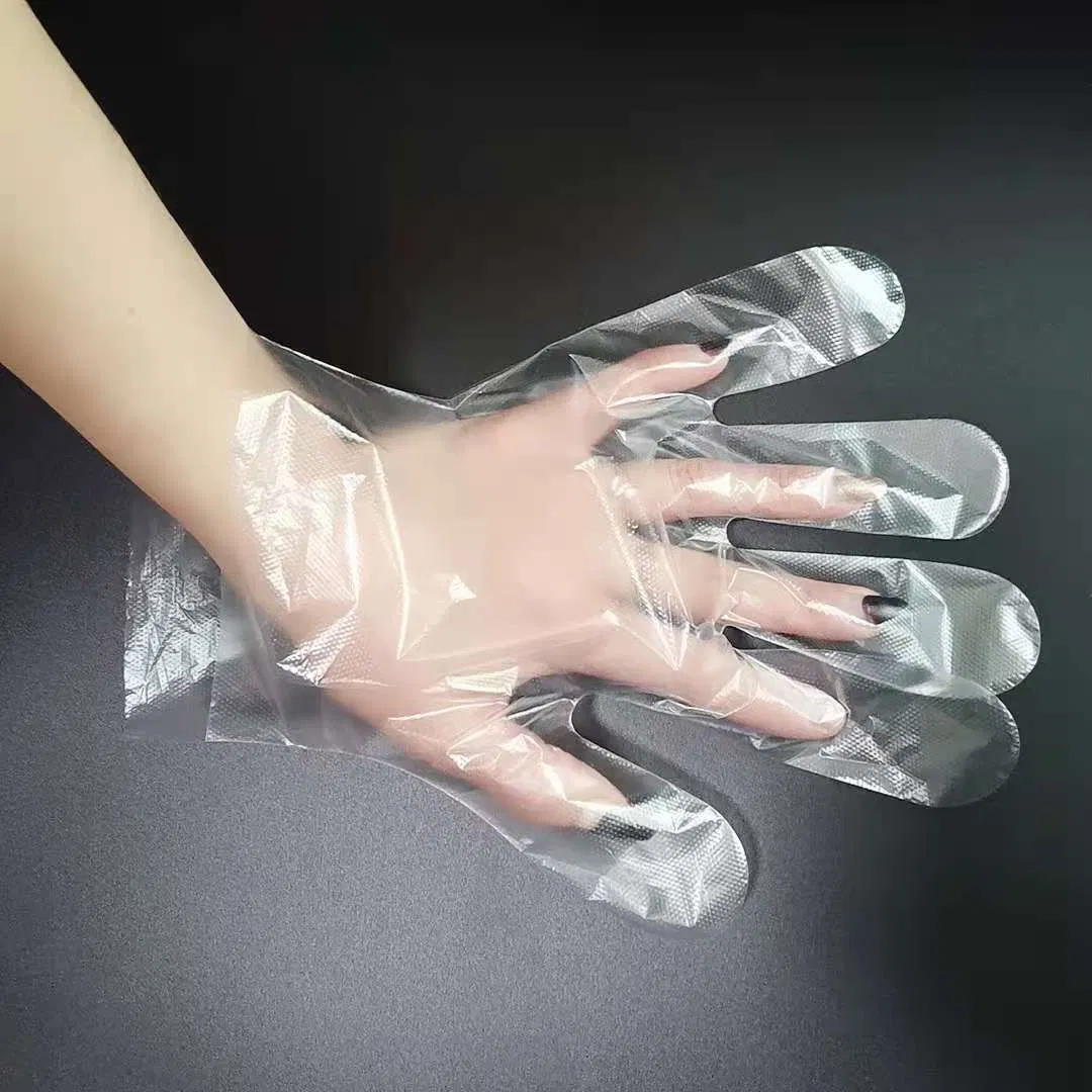 Disposable Transparent Customized Size Color HDPE Hand Gloves