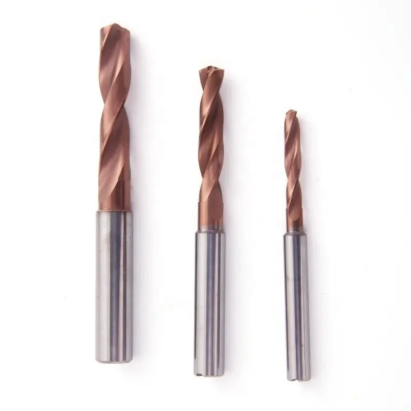 Tungsten Carbide Twist Drills 2 Flute CNC Drill Tools for Steels