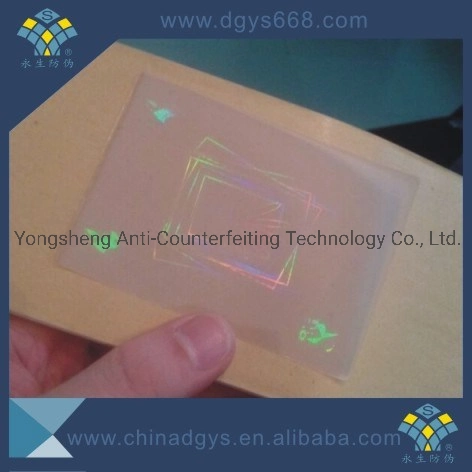 ID Card Transparent Holographic Overlay Lamination Film Hologram