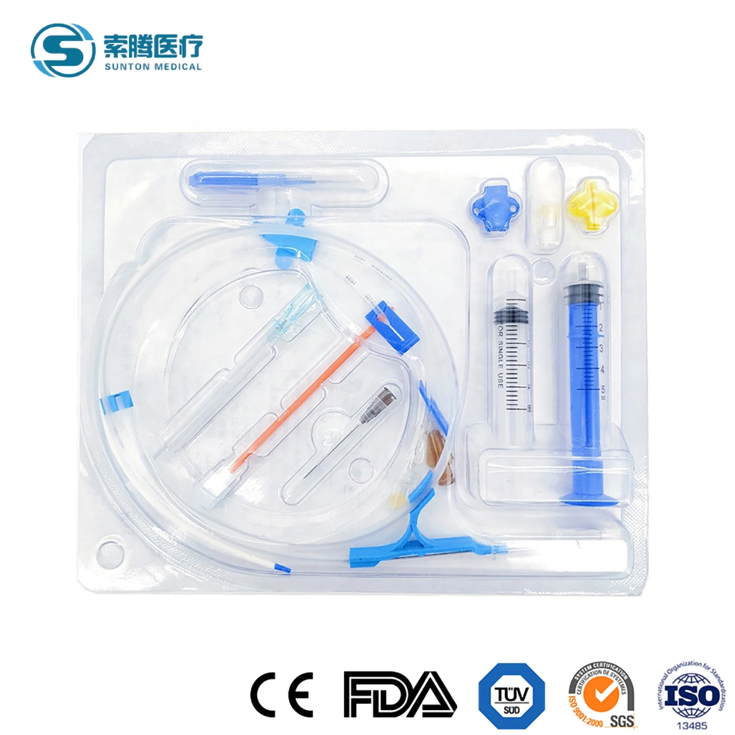 Sunton China Medical CVC Catheter Single Lumen/Double Lumen/Triple Lumen Central Venous Catheter CVC Kit Factory Wholesale/Supplier Medical Grade Central Venous Tube Kit