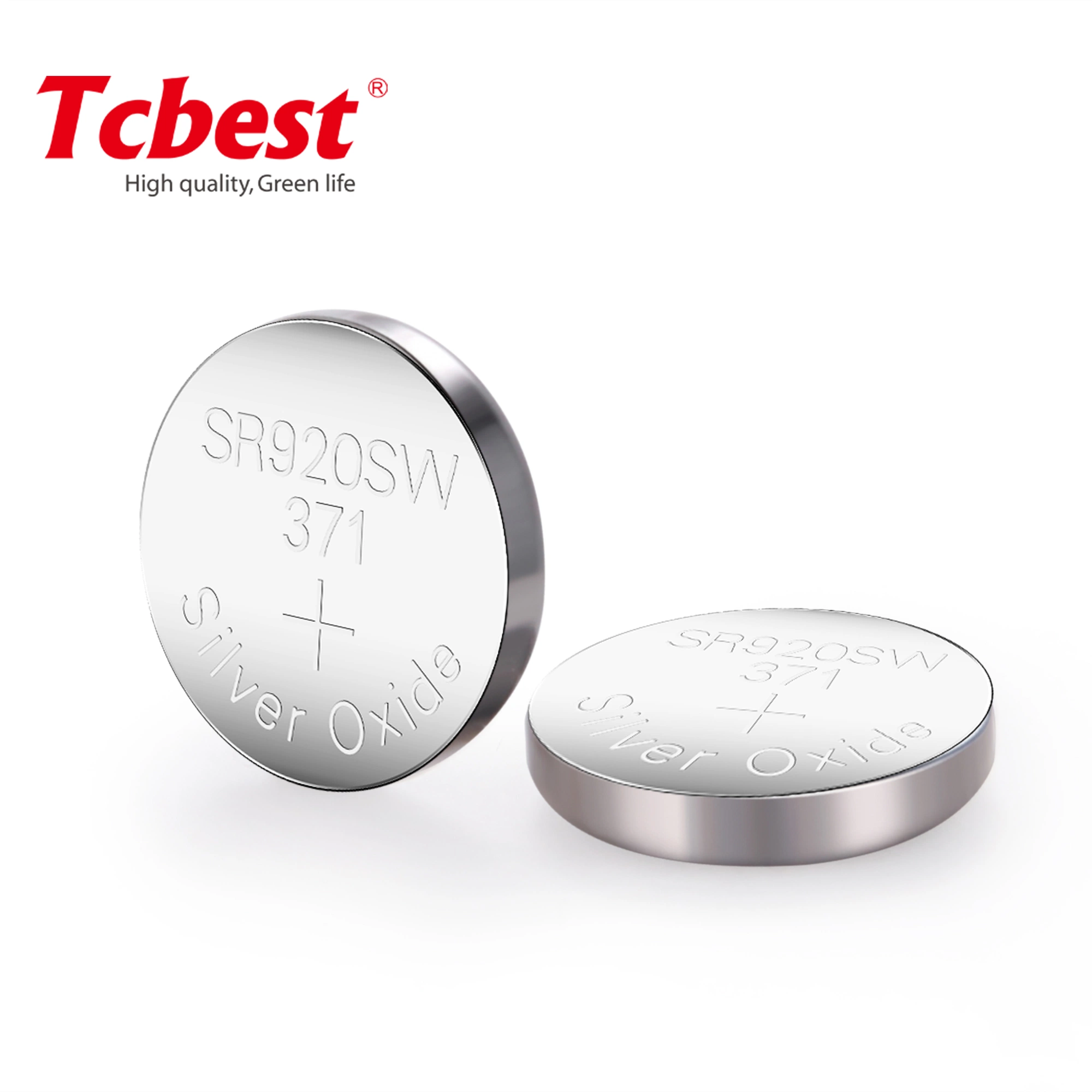 Manufacturer Direct 1.55V Silver Oxide Sr920 371 Zinc Air Button Cell Primary Battery Coin Cell 1.55V Battery for Hearing Aid with CE