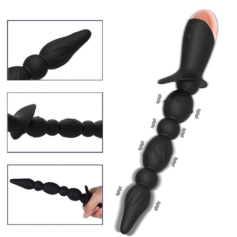 Topo de rosca longa bujão grande com esferas Dildos for Man Casais de sexo brinquedos