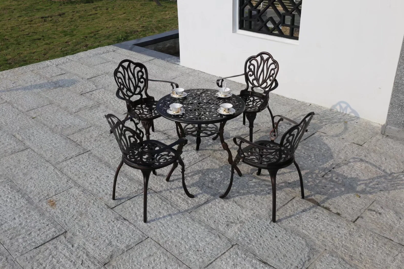 Balcony Furniture Combination Outdoor Waterproof Sunscreen Cast Aluminum Leisure Outdoor Courtyard Courtyard Outside The Home