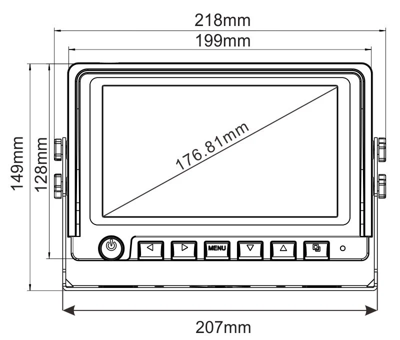 LCD Display with Reversing Camera for Airport Vehicle Vision Security (DF-7600111)