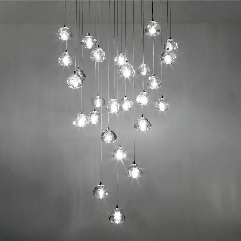 Nordic Modern Luxury Hotel Chandelier Glass Pendant Lamp LED Ceiling Light.