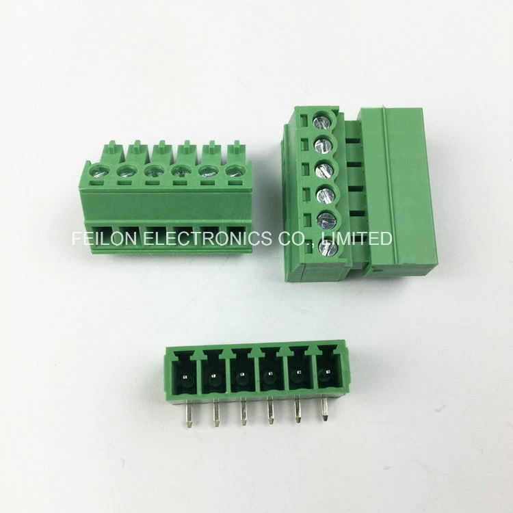 Origen China Sustituir Phoenix Mc 1,5/ ..-St-3,5 02P-24P de cableado de la abrazadera de tornillo tipo bloque terminal PCB conectable conector 15edgk-3.5 /de 3,81mm Conector verde