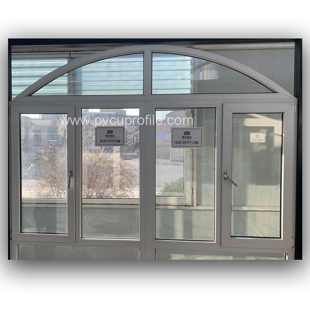 Heat Insulation Argon Gas Double Glazing Vinyl Swing out Windows