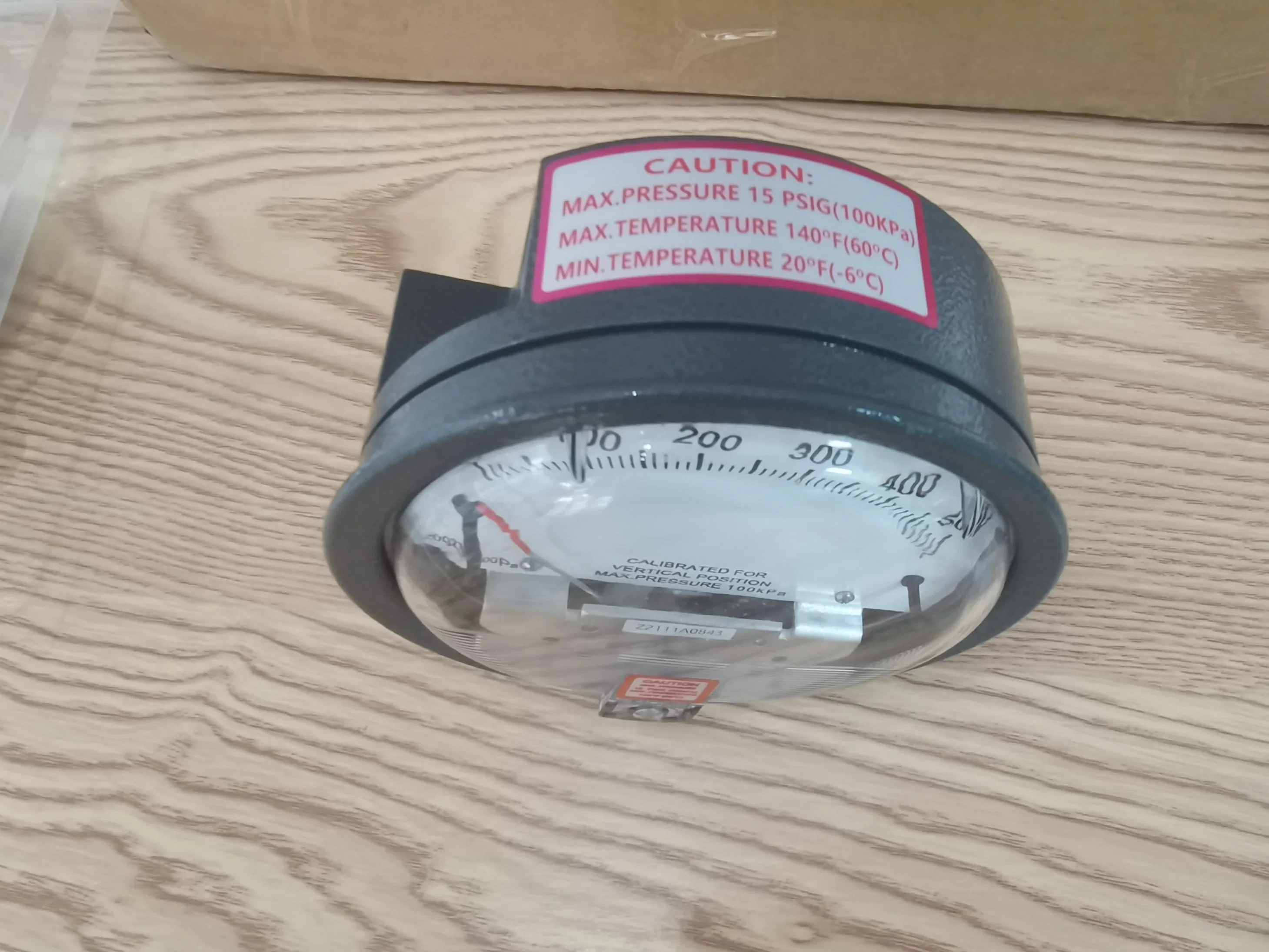 Aluminium-Druckguss -30~30kpa 500mmwc Magnehelic Micro Differential Manometer für Vollbereichsdruck Mrc-2001