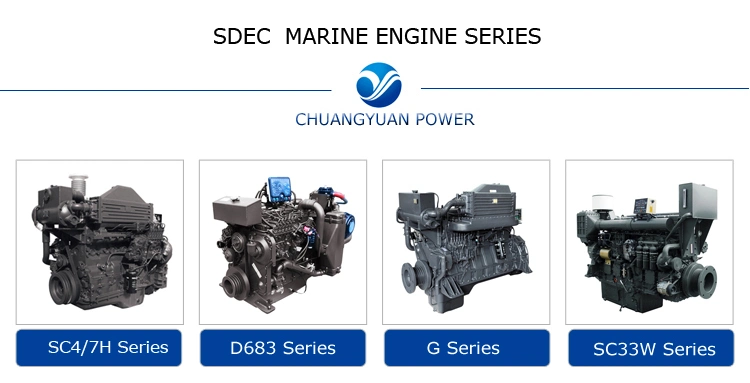 Hot Selling Air Cooled 4-Stroke Six Cylinder 1500rpm / 1800rpm Marine Diesel Engine