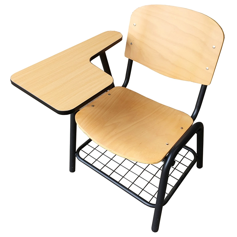 Foldable Classroom Furniture Writing Tablet Plywood Seat School Chair