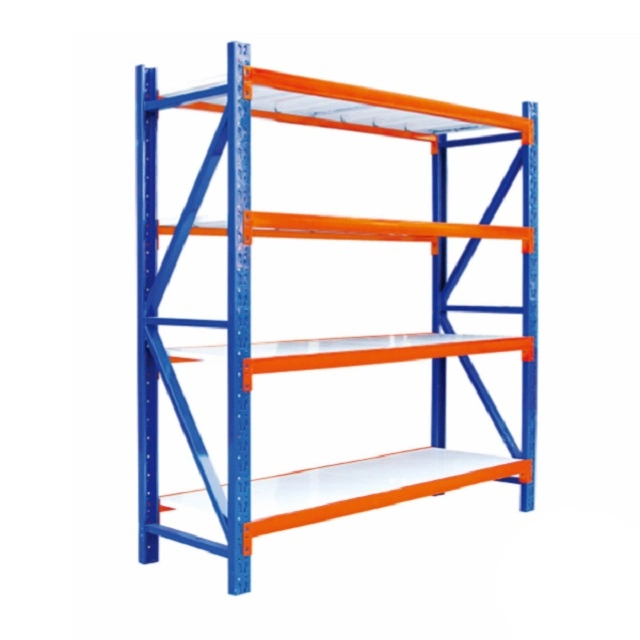 Nouveau rack d'entrepôt en acier laminé à froid de haute qualité pour utilisation moyenne et intensive pour stockage, acier revêtu de rack