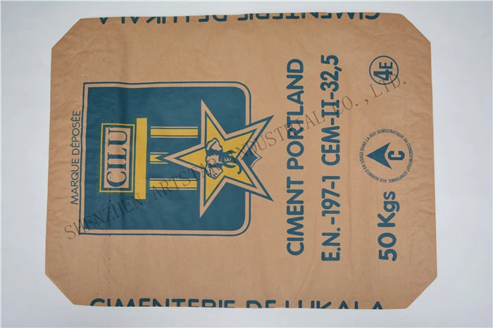 Custom 20 Kg 25 Kg Paper Kraft Cement Bags Kraft Paper for Cement Bag