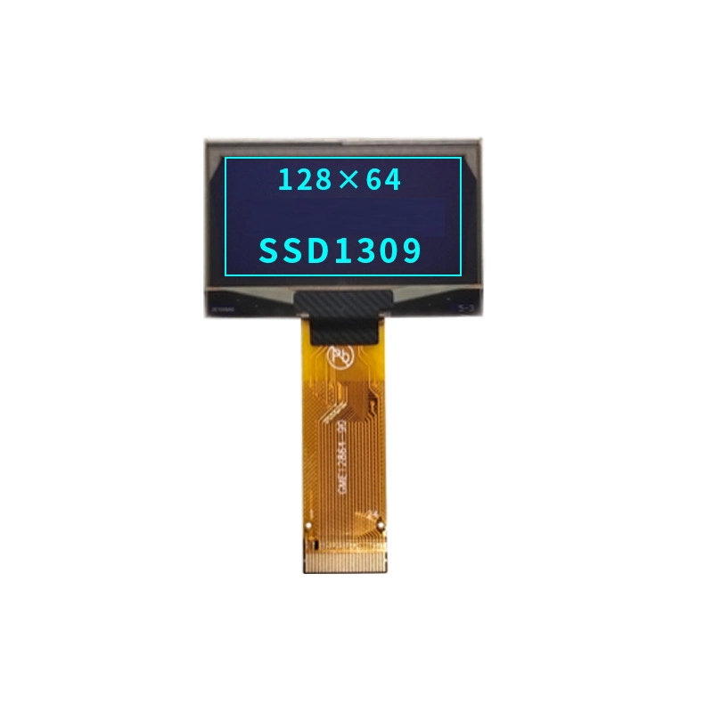 شاشة OLED من نوع Golden Vision مقاس 1,54 بوصة مزودة بشاشة عرض بدقة 128*64، SPI بنسبة 3/4 وواجهة i2c، 24 سنًا، نظام IC SSD1309 للقيادة