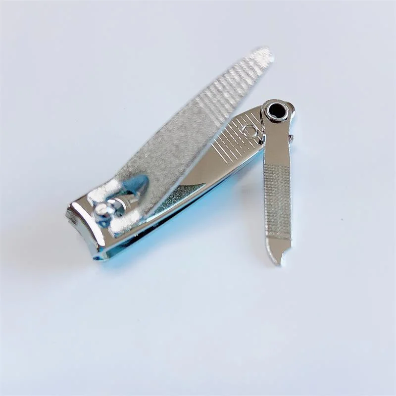 Foshan Factory Finger Small Size Nail Clipper Cutter with Sanding Plating Handle, Nail File and Chain