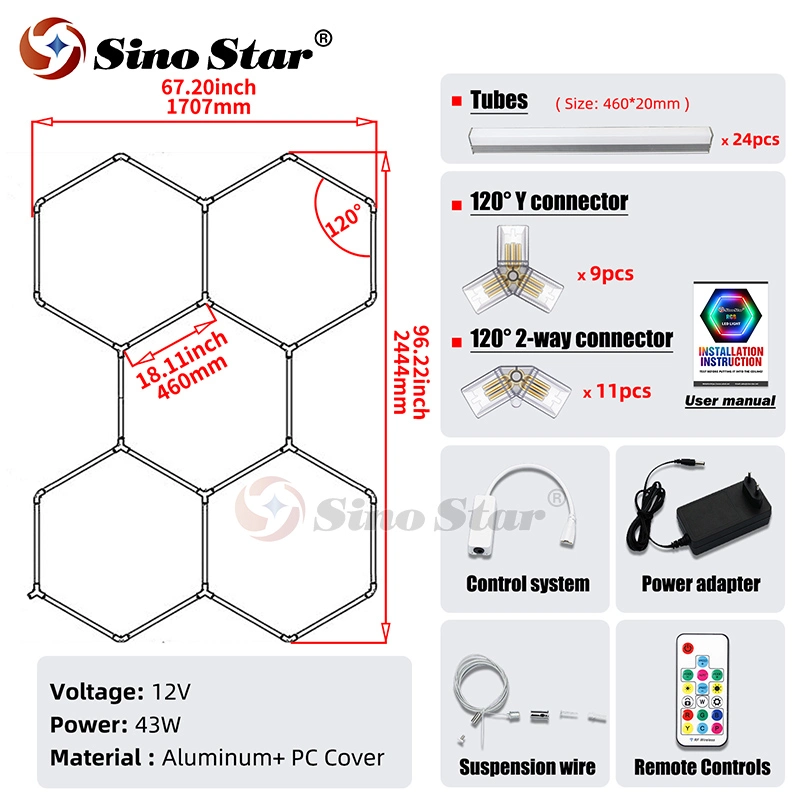 Club Factory télécommande Best Stage Lights atmosphère RVB Hexagon Lumières à DEL de discothèque