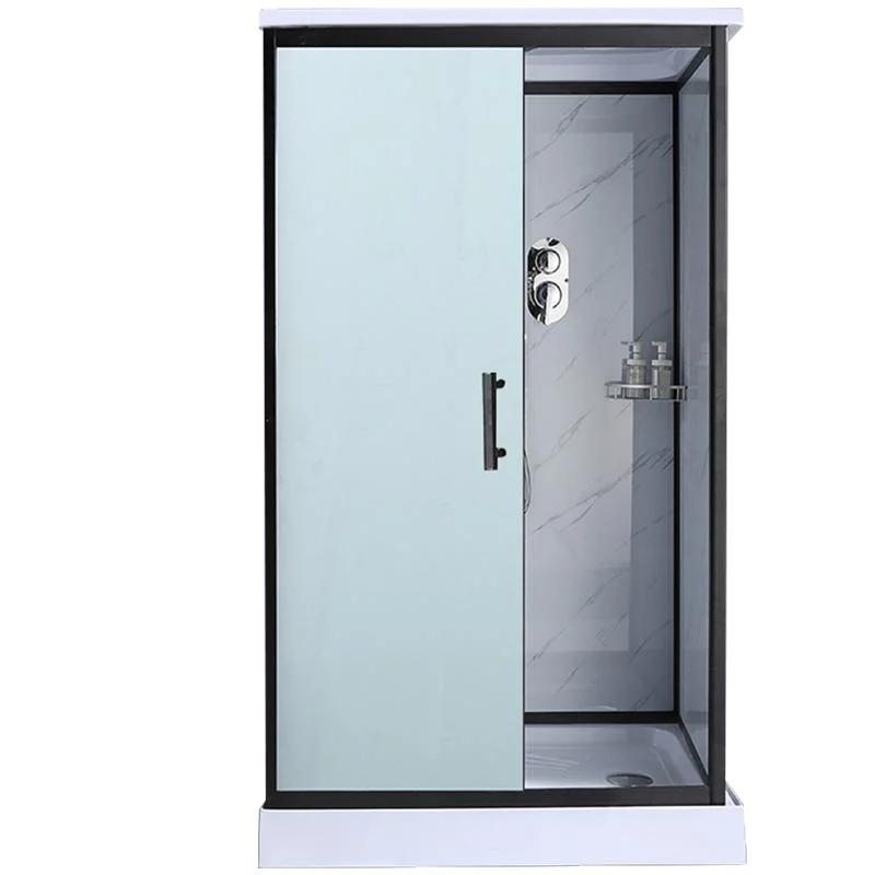 Tempered Glass Shower Wall Panels with Adjustable Support Bar for Bathroom