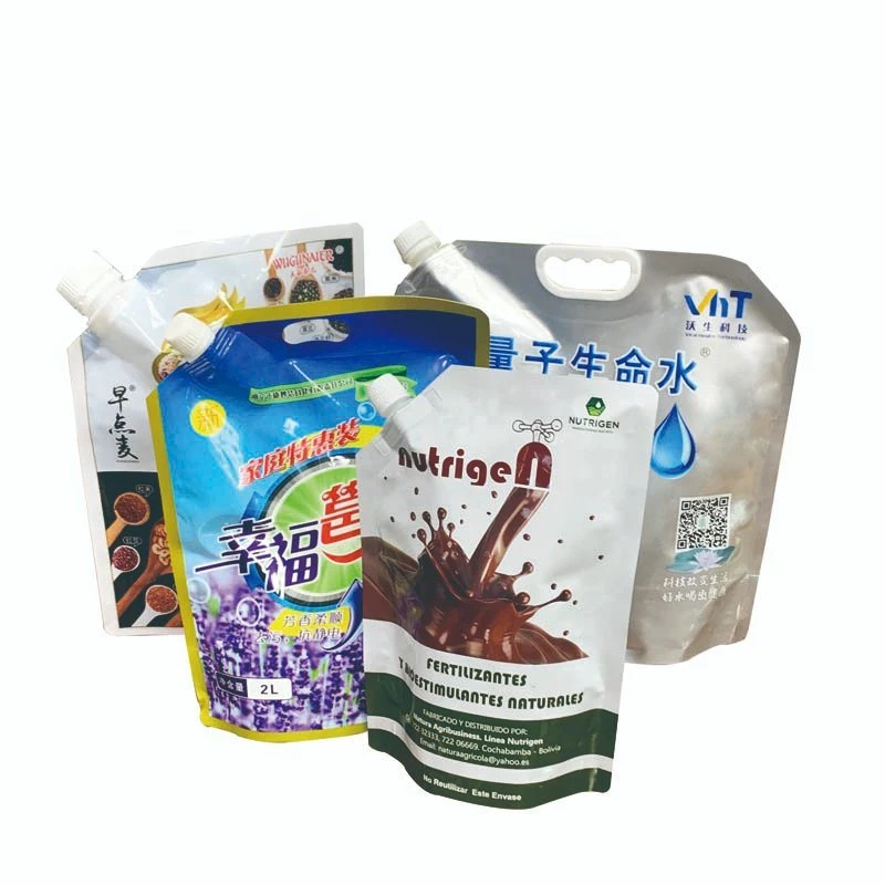 Fertilizer Liquid Juice Detergent Powder Plastic Ice Popsicle Food Packaging Bags Spout Pouch