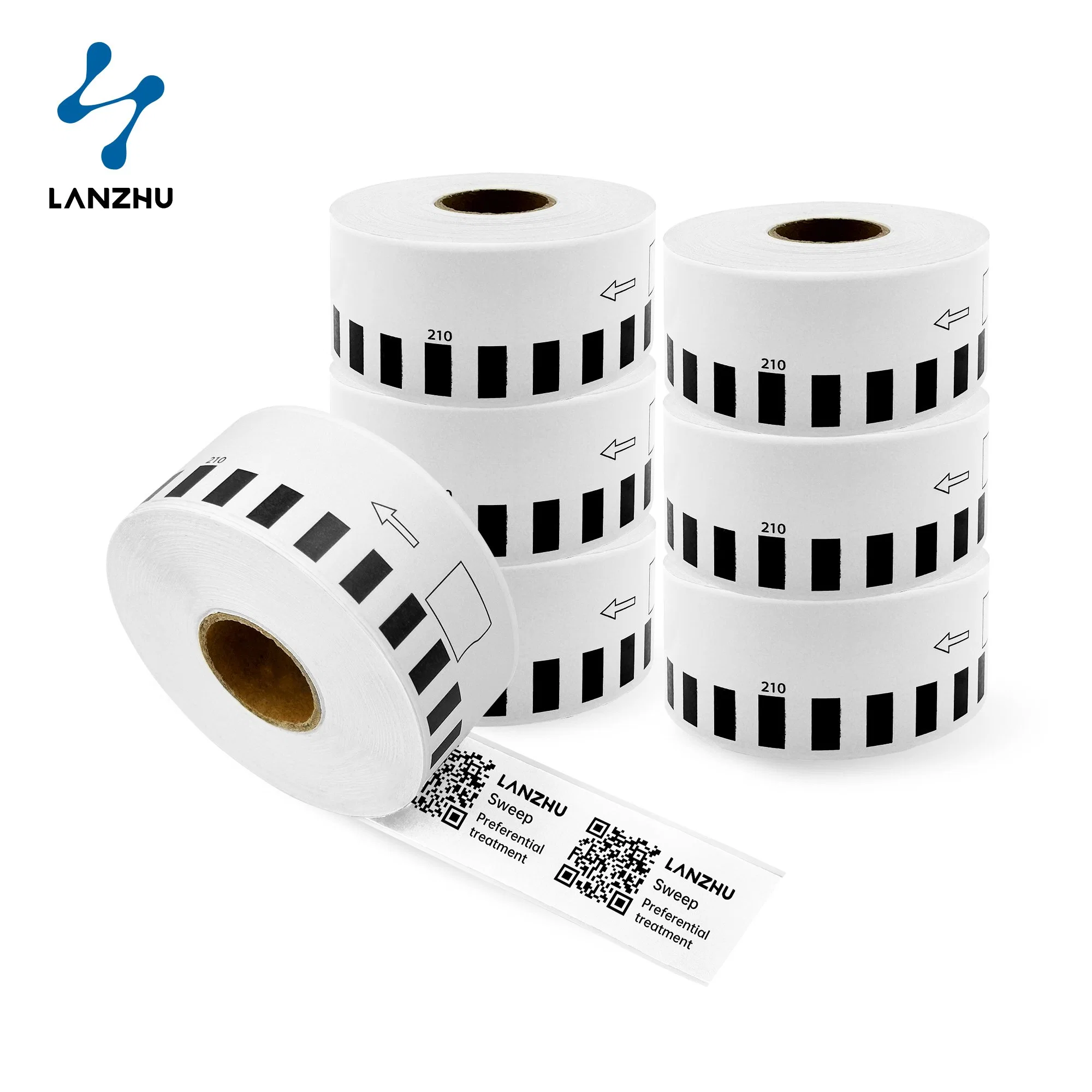 Compatible Brother Dk-22210 Continuous Paper Tape 29mm Wide Black on White