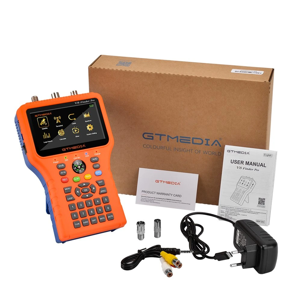 Gtmedia Buscador de V8 PRO Combo H. 265 DVB S2 S2X T2 Satellite Finder dispositivo APP para DIRECTV