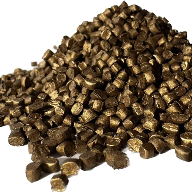 China Masterbatch Manufacturer - Gold Yellow Blown Film Injection Molding PP/PE Pellets at Competitive Prices