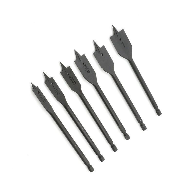 High Carbon Steel Wood Spade Drill Bit 6 PCS Flat Drill Hex Shank