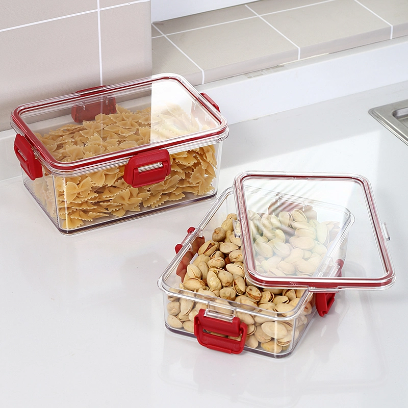 Food Storage Bin Storage Dry Baby Food Pean Nuts Vegetable Fresh Box Transparent Plastic Airtigt Food Container