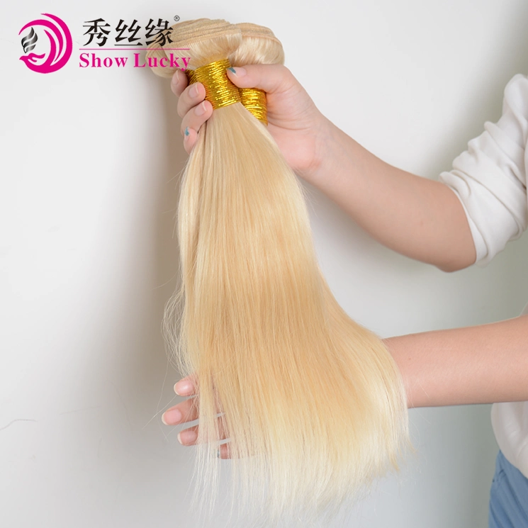 Beauty Hair Extension Peruvian Virgin Human Hair Silky Straight Blonde 613# Hair Bundles