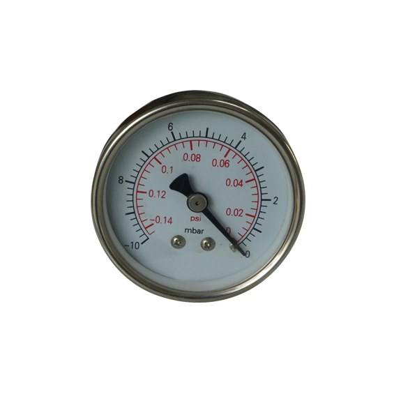 2.5inch-63mm Chrome Plate Case Back Type Vacuum Pressure Gauge