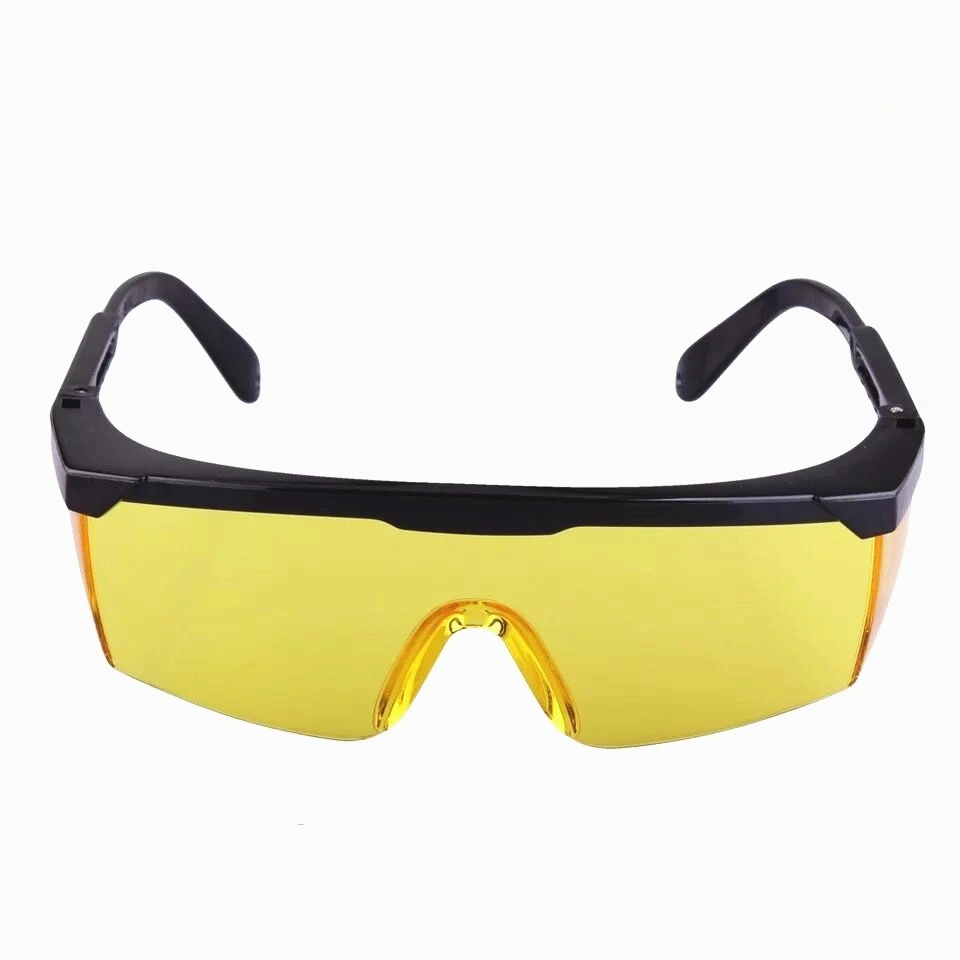 Protective Safety Glasses Adjustable Legs Blue Black Frame