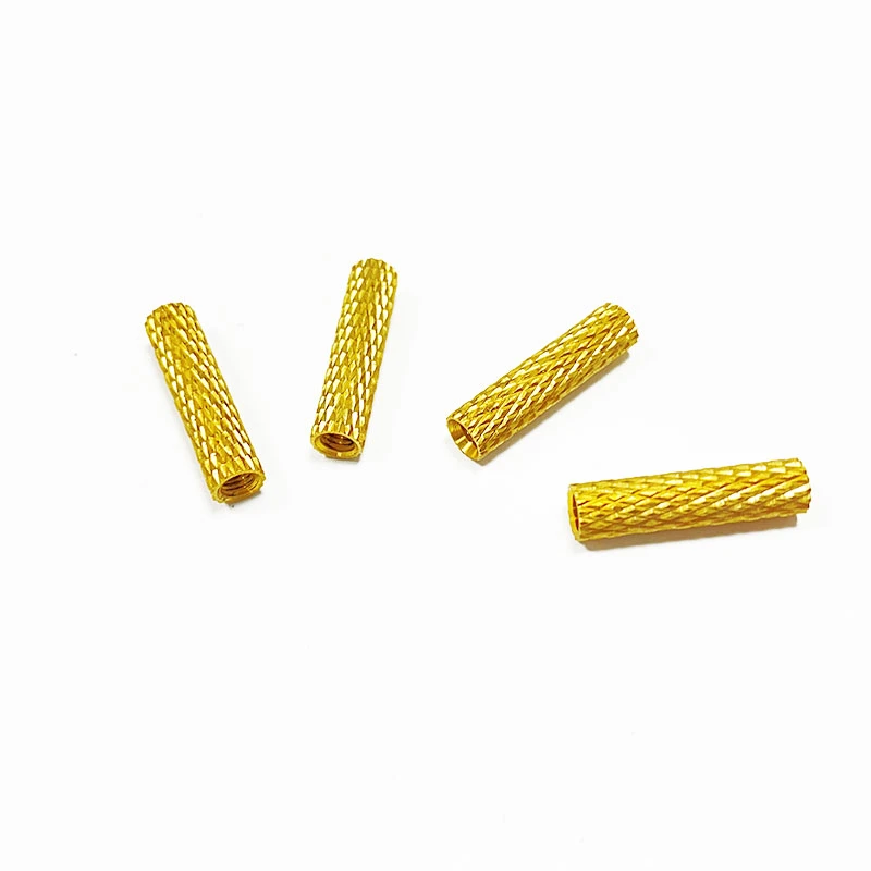 Custom Brass Lathe Part M3 Thread Knurled Fasteners