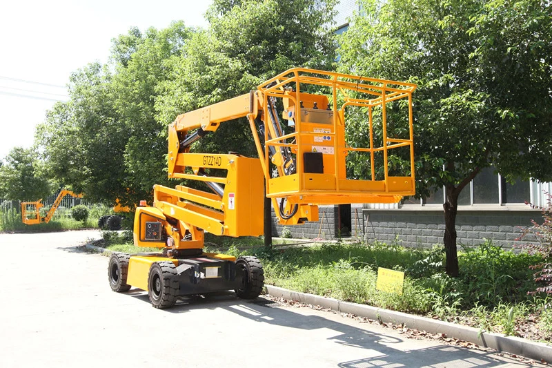 Titeco 10-22m de elevación de la construcción de 230 kg Gtzz14D Manlift remolcable Autopropulsados Cherry Picker elevador hidráulico de elevación del brazo articulado elevador de coche de elevación de hombre