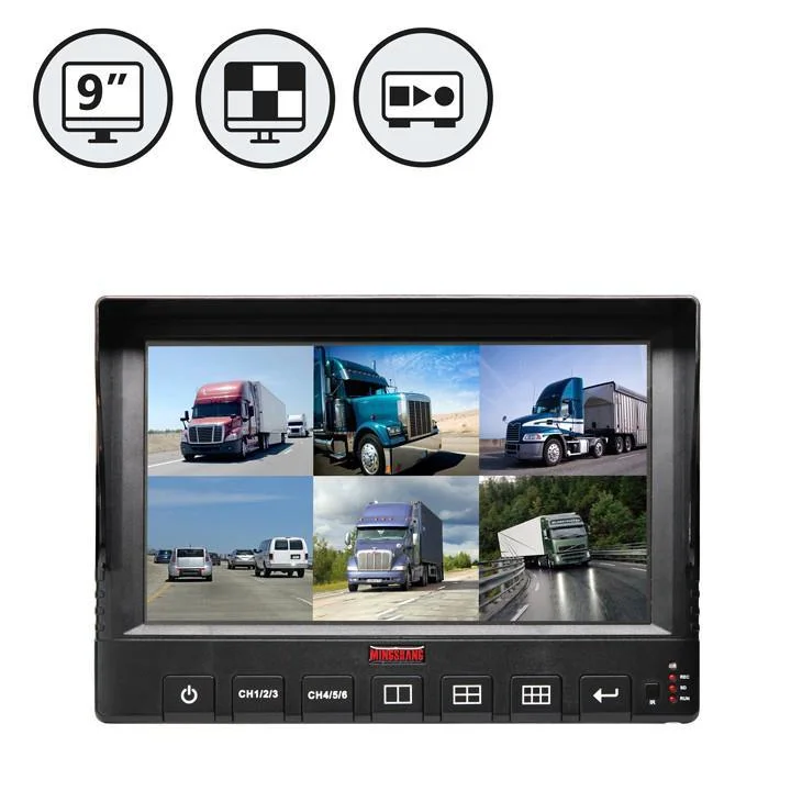 9pouces moniteur Mobile 6CH DVR, le soutien GPS, 3G/4G, WiFi