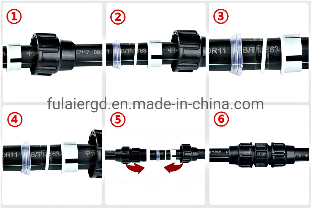 20~50mm Garden Agriculture Irrigation Quick Coupling Water Pipe Connector PE PVC Tube Fittings