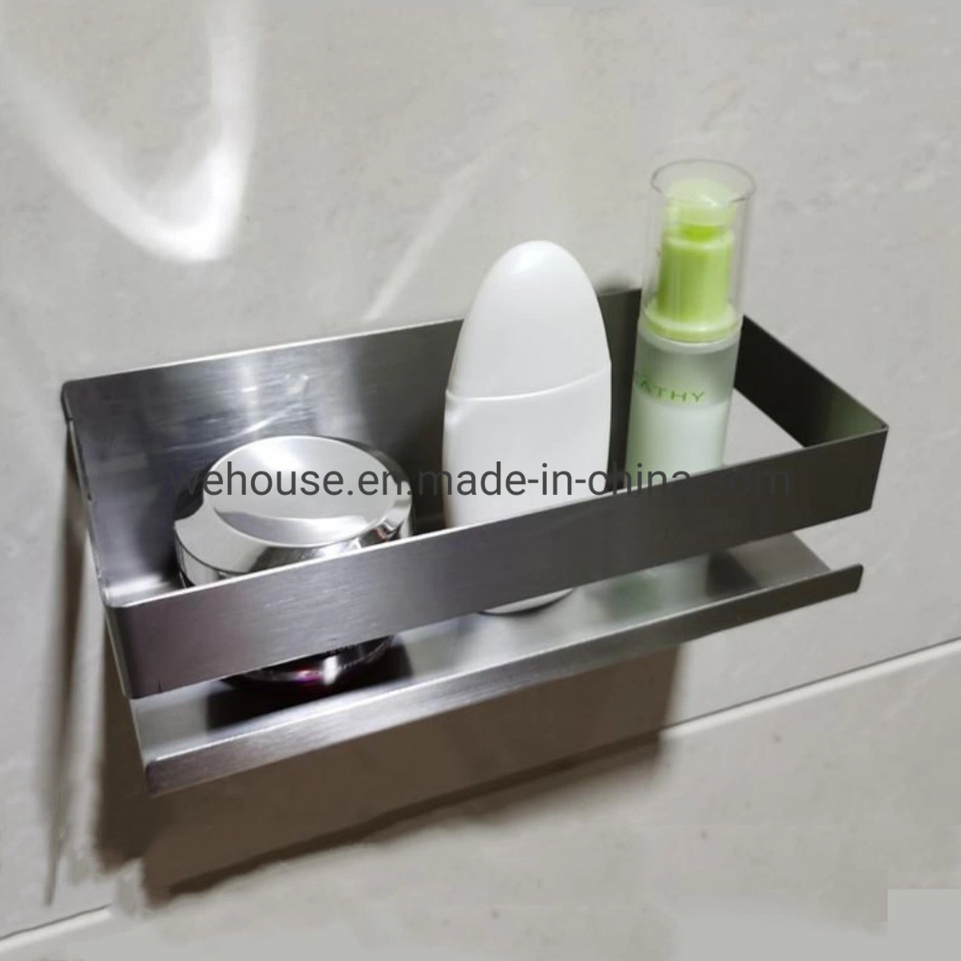 High Compatibility Bathroom Storage Organizer Stainless Steel Wall Mount Holder Kitchen Shelf Rack