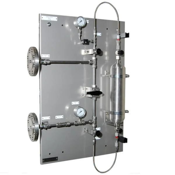 Gas Sampling Panel Systems 500cc with Needle Valves and Quick Connects Sample Cylinders for Hydrogen Sampling Application