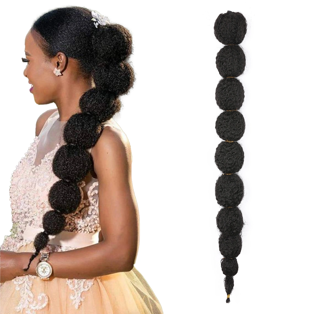 Afro Drawstring Lantern Ponytail Hairpiece False Marley Kinky Braids Bubble Synthetic Hair Ponytails Extension