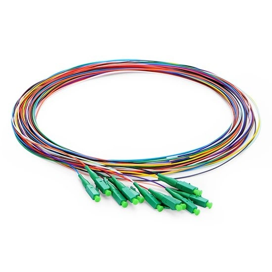 Manufacturer Supply Mini Pre-Terminated 12 Core Unjacketed Color-Coded Fiber Optic Pigtail for FTTH Communication