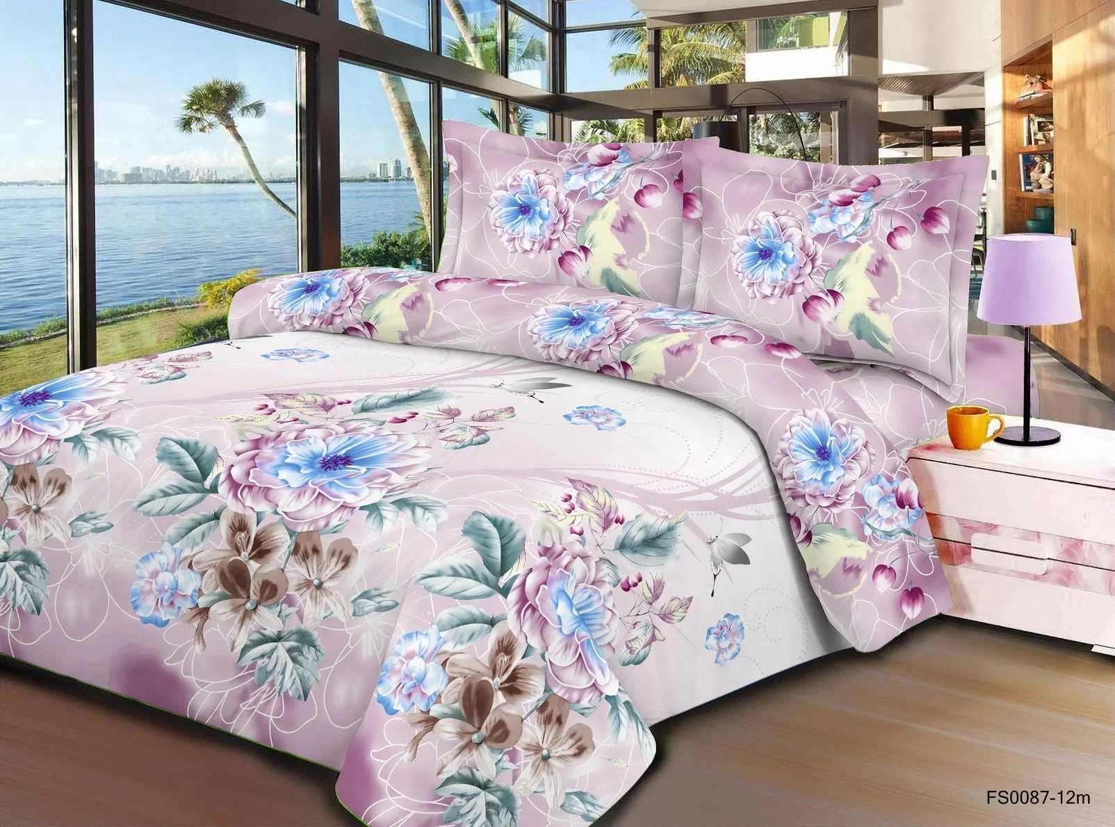 2020 Popular Bedding Microfiber Brushed Polyester Print Fabric Home Textile Fabric Bedding Indonesian Bedding Fabric