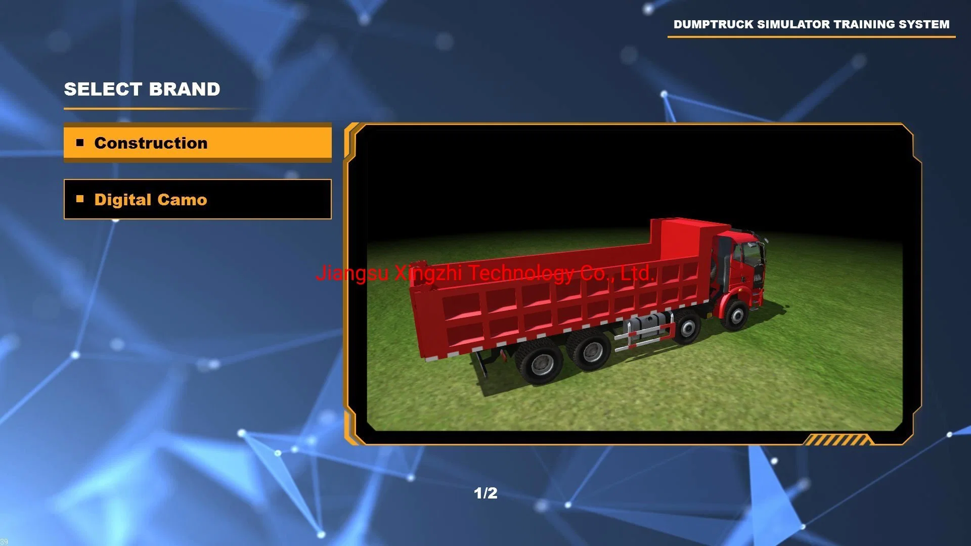 Formation personnelle sur simulateur de conduite de camion-benne lourd VR avec certification CE