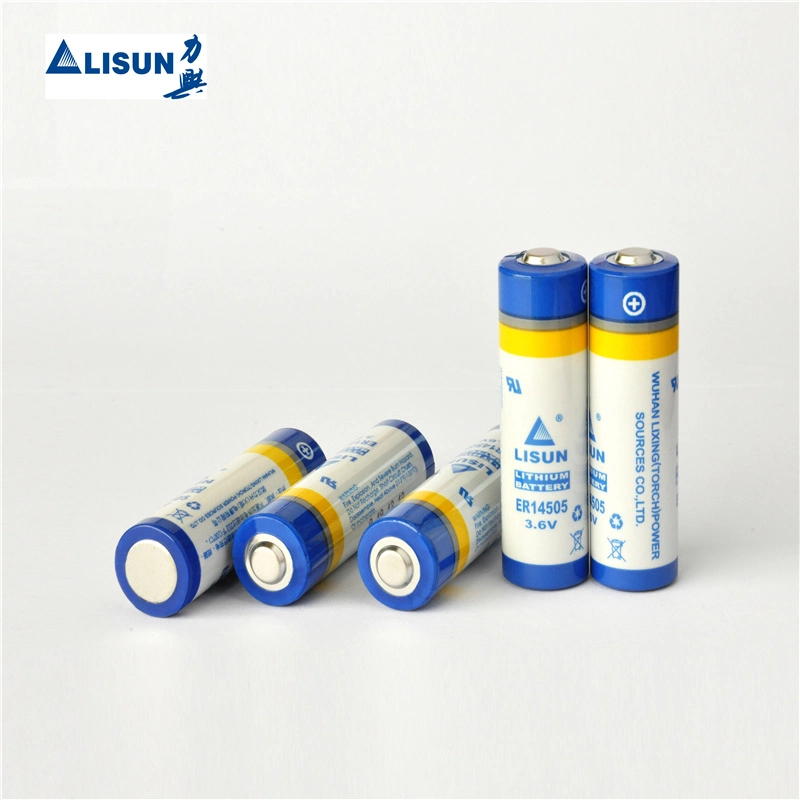 Personalizar Lisun Non-Rechargeable Batería de litio de 3,6 V er14505 Tamaño AA 2400mAh para medidor de gas