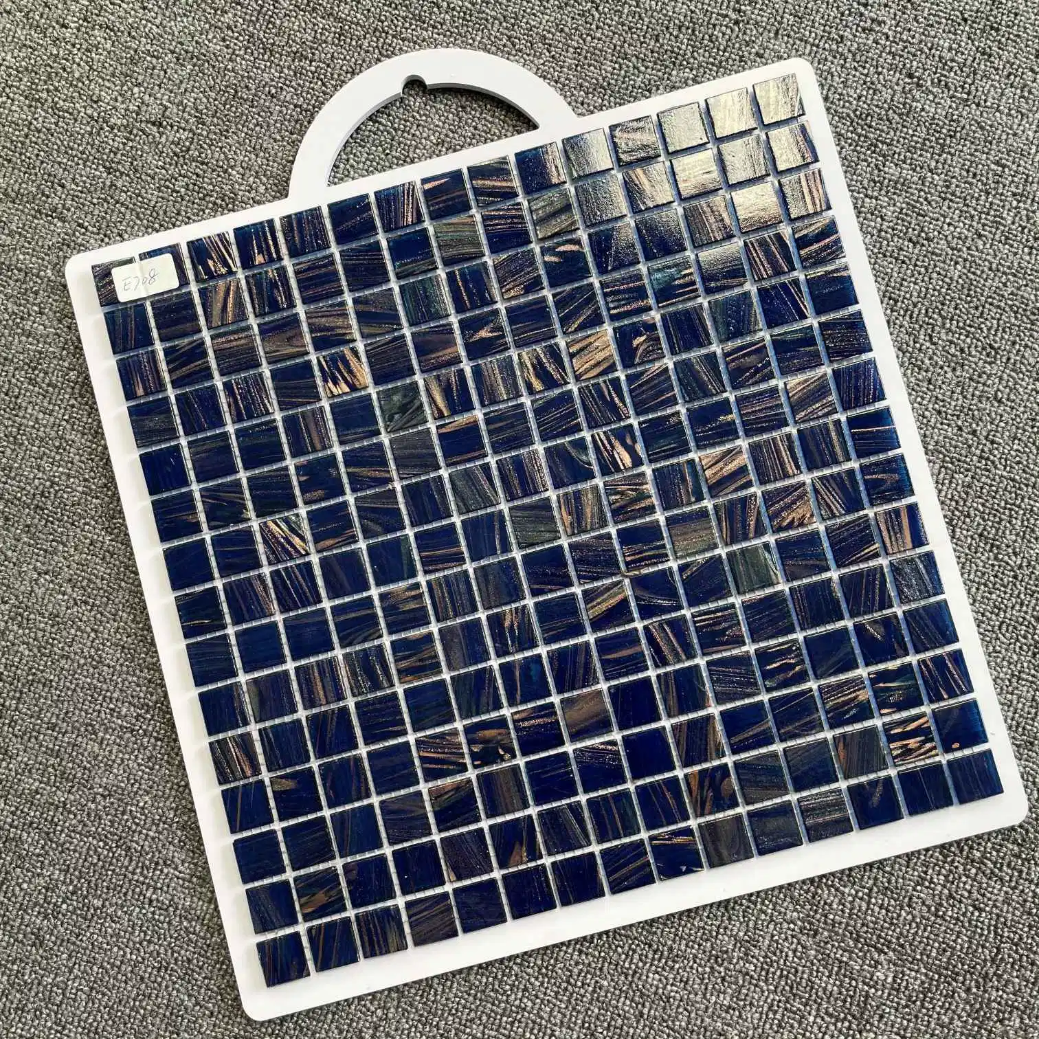 New Foshan Decorative Building Material Blue Swimming Pool Glossy Crystal Glass Mosaic Flooring Wall Tiles