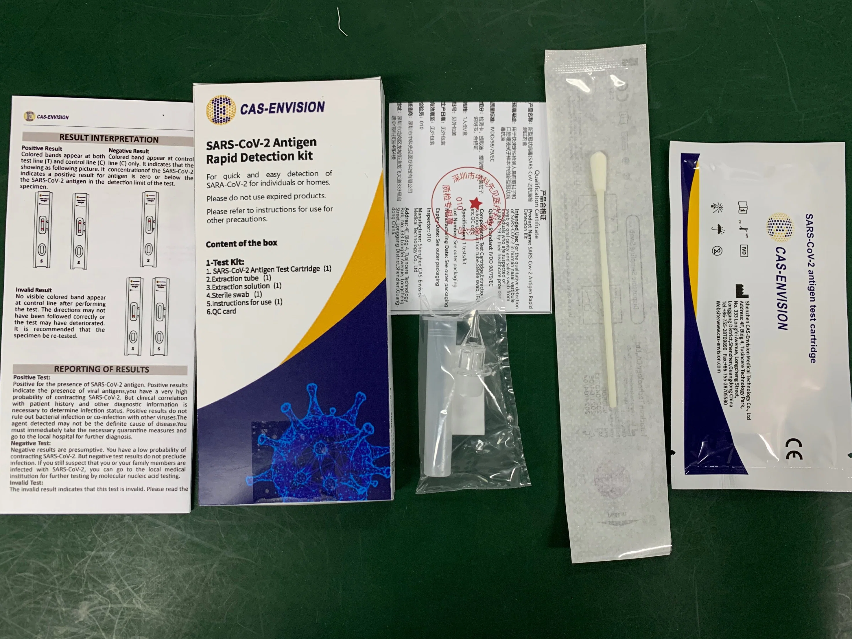 Medical Ivd Aid Poct Hospital Use Self Test Lab Equipment Device Diagnostics Kit Antigen Test with CE Registered ISO13485 Gold