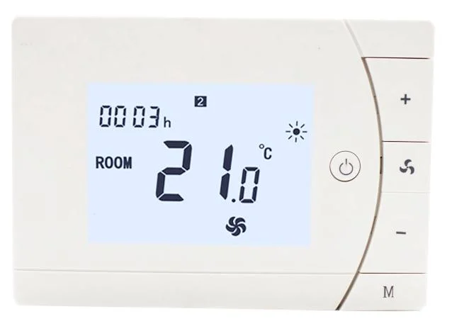 Sistema de 4 tubos termóstato Modbus Design clássico Design montado na parede Home Controlador de temperatura com Keycard