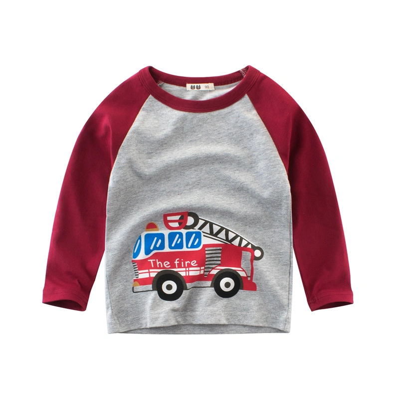 2022 Children's Fall New Bottoming Shirt Children Korean Long-Sleeved Boys' T-Shirt Baby Bodysuit Boys' Clothes