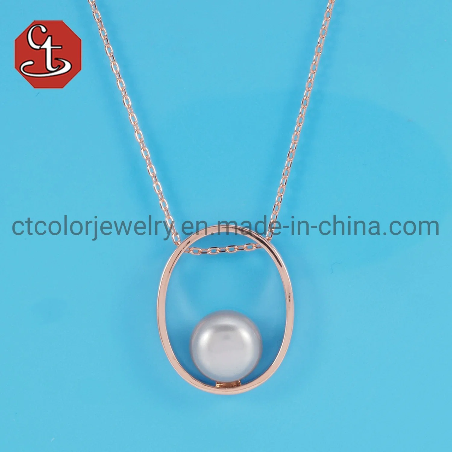 Collar de perlas de agua dulce natural collar de perlas geométricas
