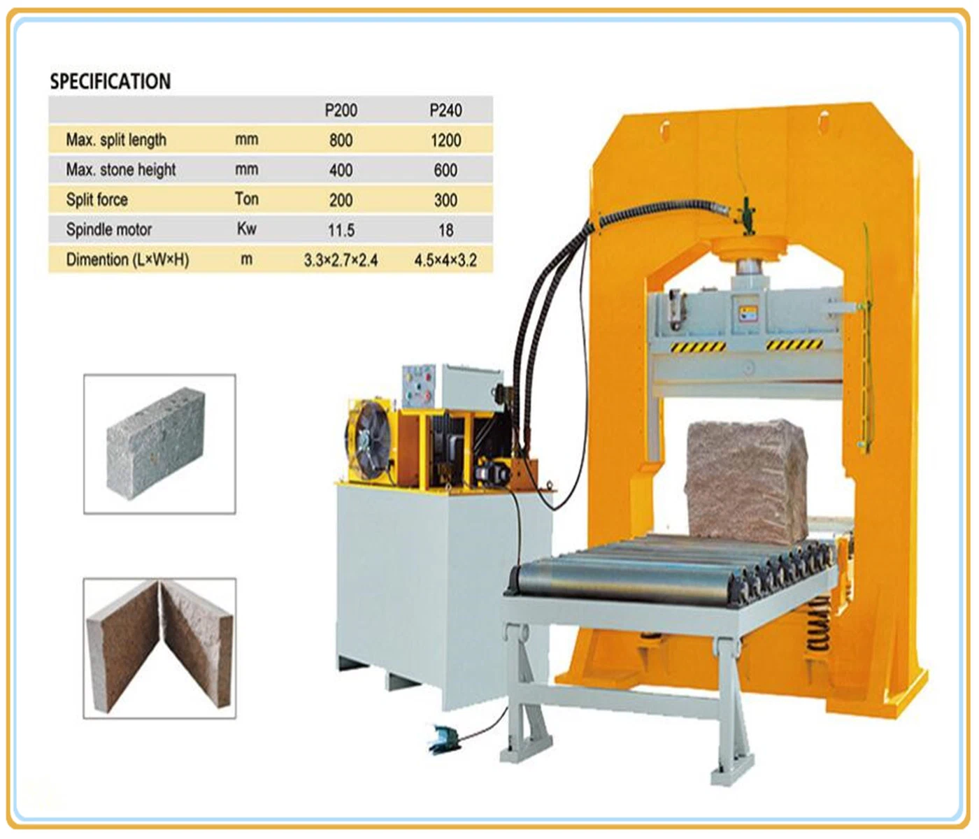 Hochdruck-Hydraulischer Steinbruch Steinbrecher für das Schneiden Spalten Granitblock