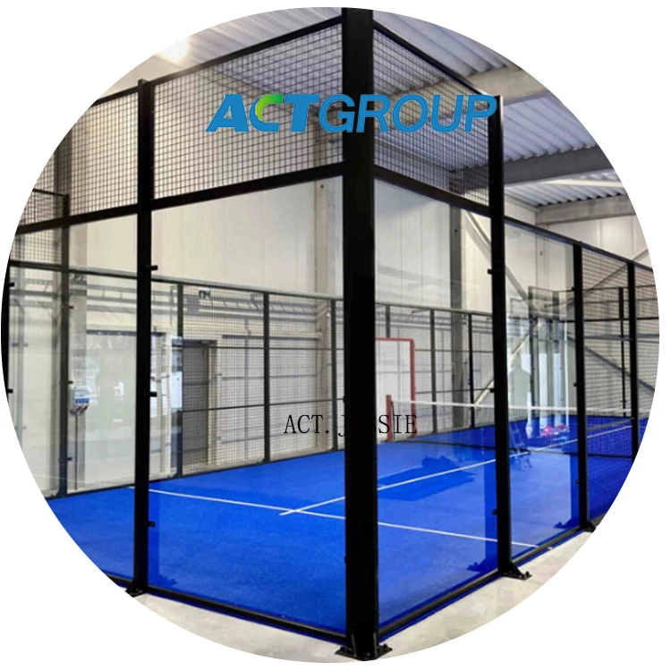 Guangzhou Manufacturer CE Outdoor Sports Court Panoramic Padel Tennis Court