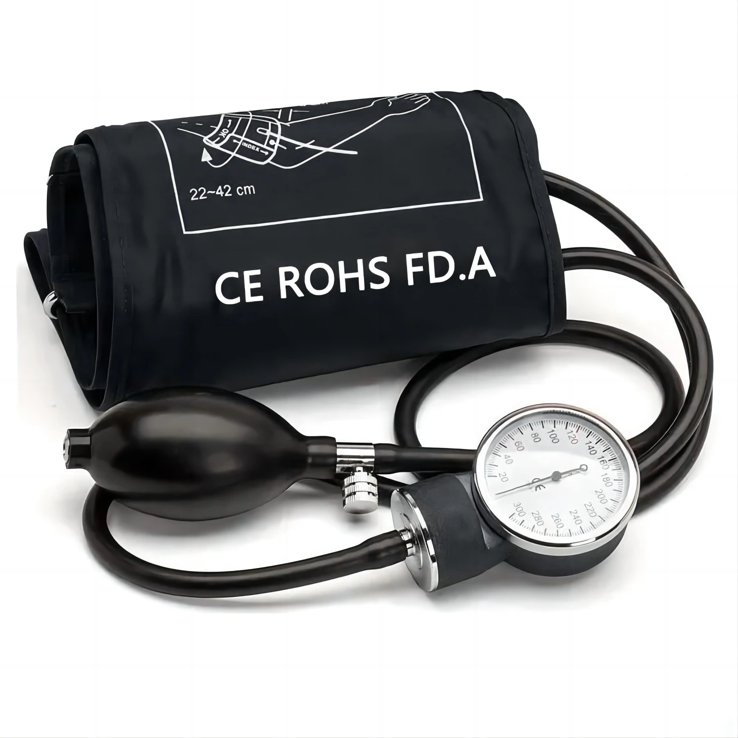 Hospital Blood Pressure Monitor Aneroid Sphygmomanometer Stethoscope Kit Tensiometer