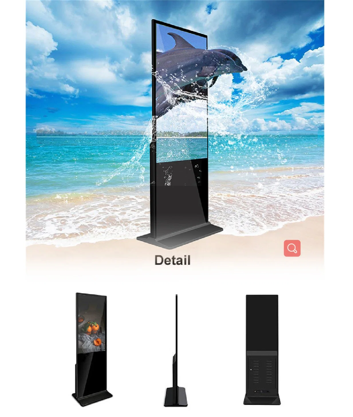 55inc Floor Upstand LCD Digital Poster WiFi Touch Screen Kiosk Signage Display